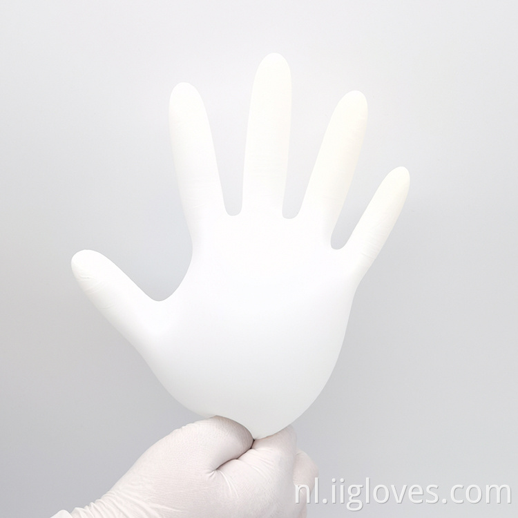 Huishoudelijke veiligheid Beschermende werken Witte kleur Hoge kwaliteit Nitrilhandschoenen